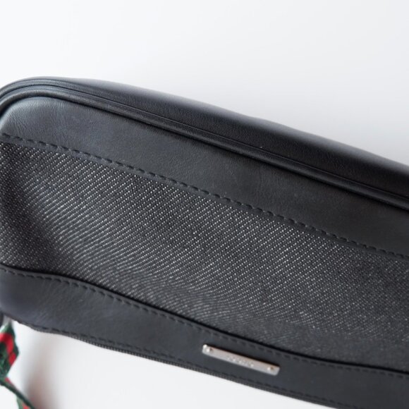 Authentic Preowned Gucci Black Denim/ Leather Sherry Line Micro Shoulder Bag - Picture 3 of 16